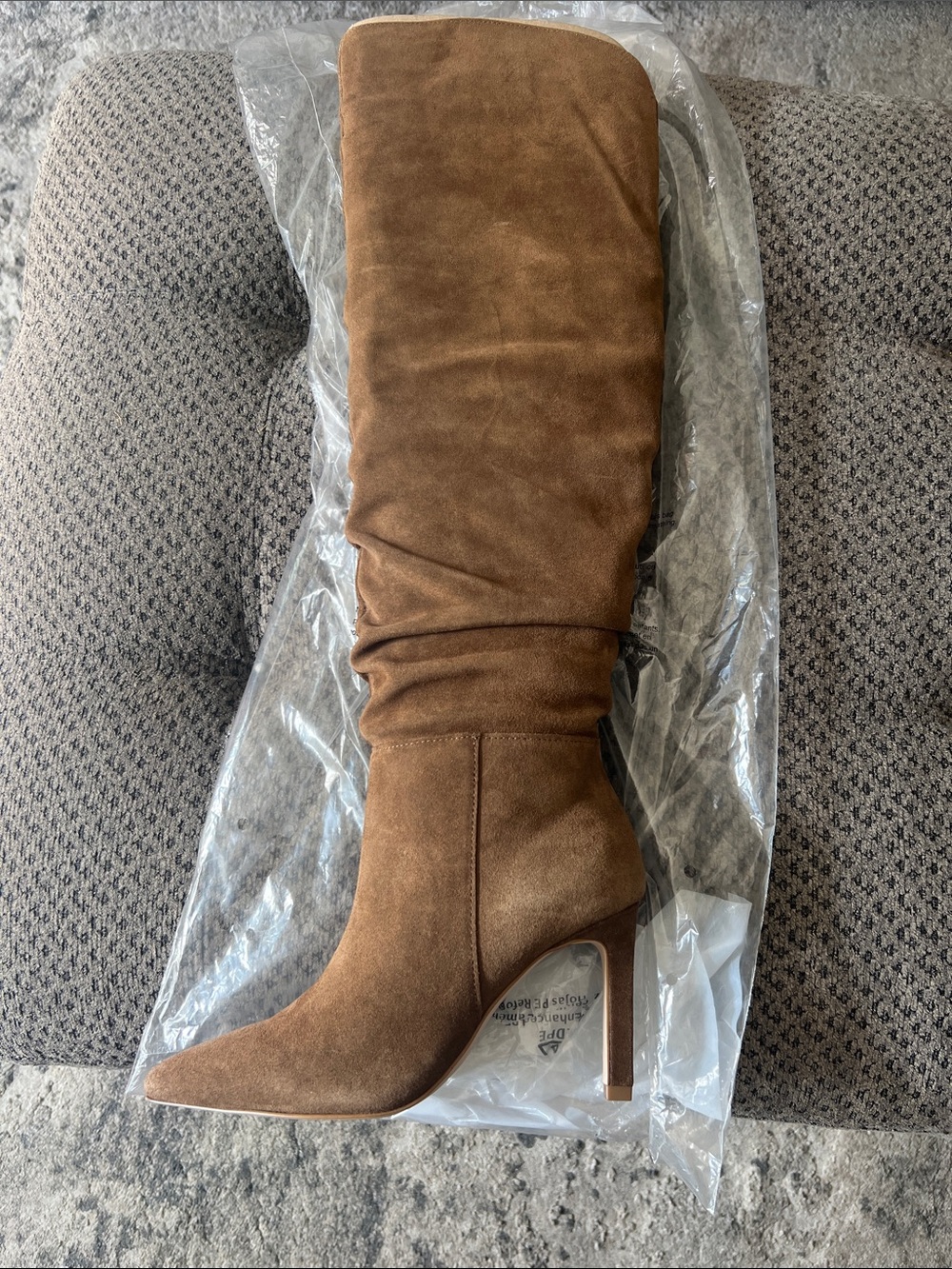 Jessica Simpson Chestnut Suede Over-the-Knee Pointed Toe Boots - Picture 4 of 5